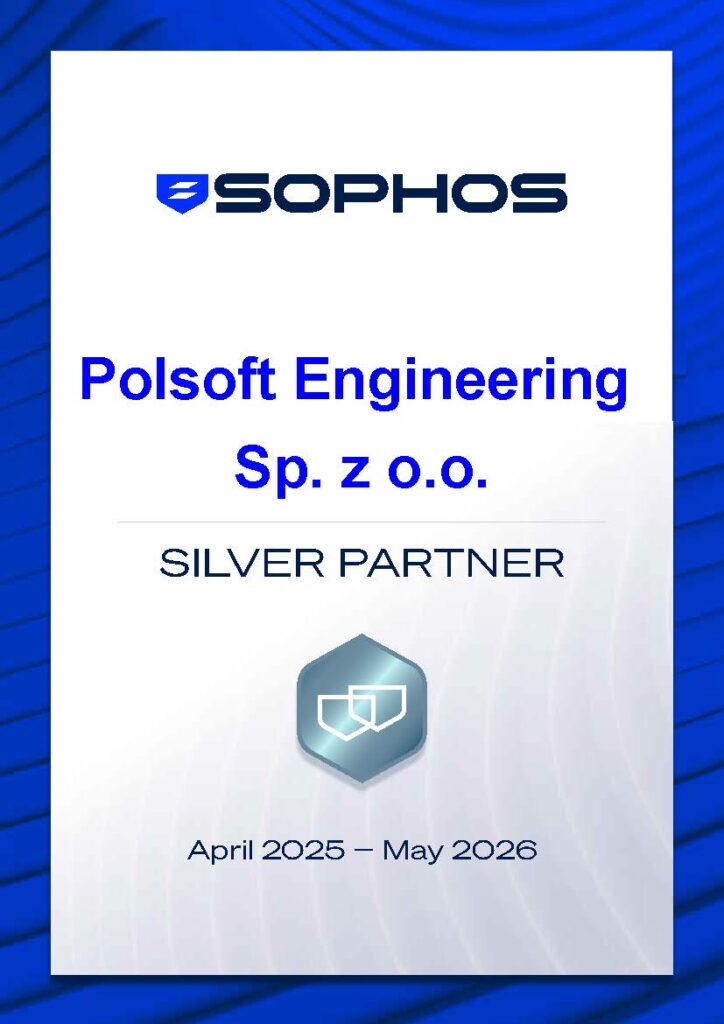 Certyfikat Sophos Silver Partner dla Polsoft Engineering
